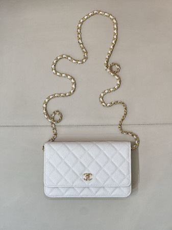 Ch*el woc classic wallet on chain 13x19cm