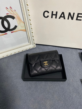 Ch*el flap wallet 12 x 8.5cm