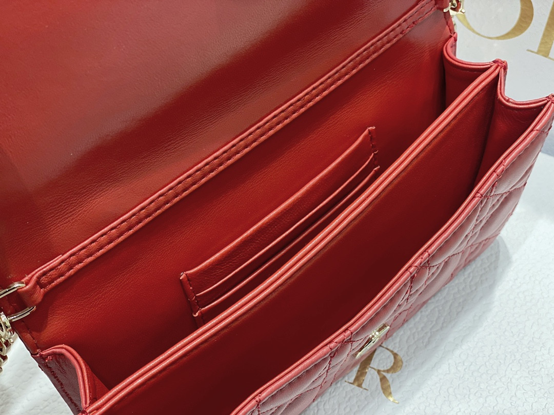 miss D*or mini bag crimson red s0980onmj-m57r 21 x 11.5 x 4.5 cm