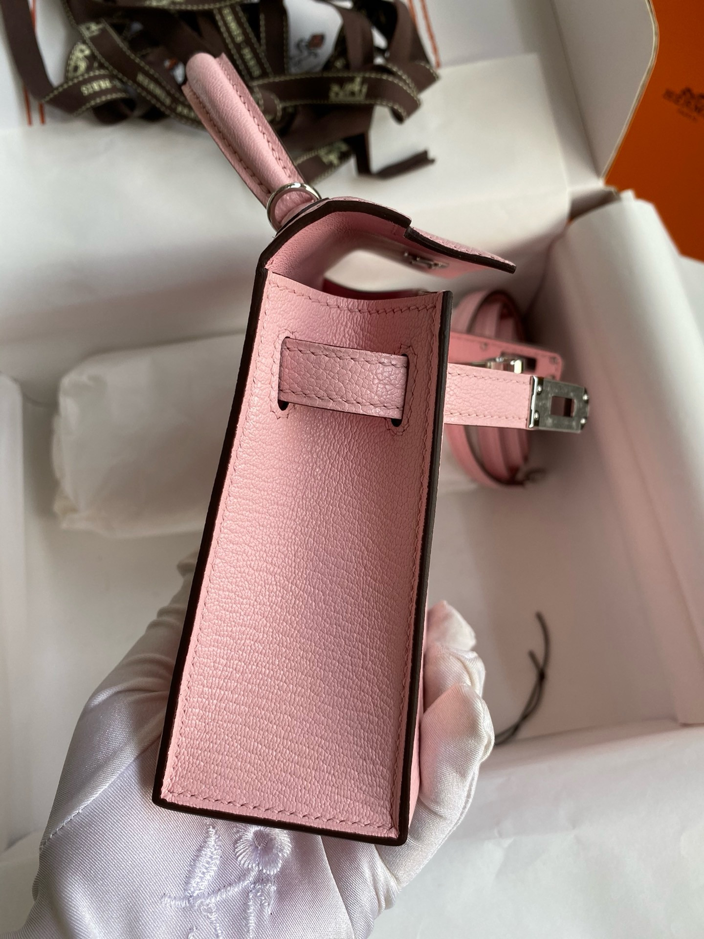H**me5 mini kelly chèvre 19 19×6×12cm (20 days for customization)