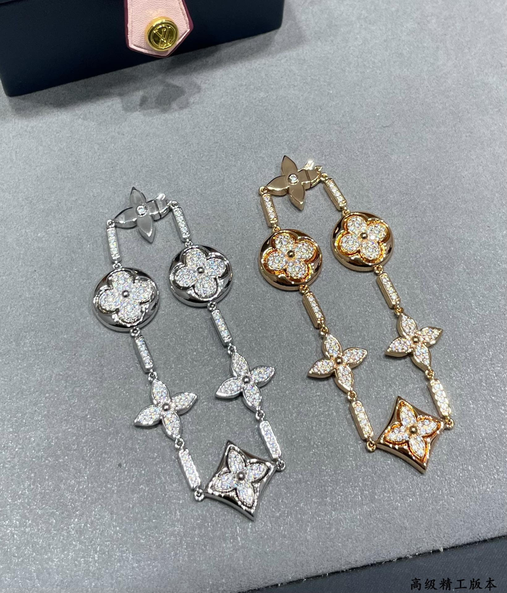 l0*is vuitto large six-flower full Di*m*nd bracelet