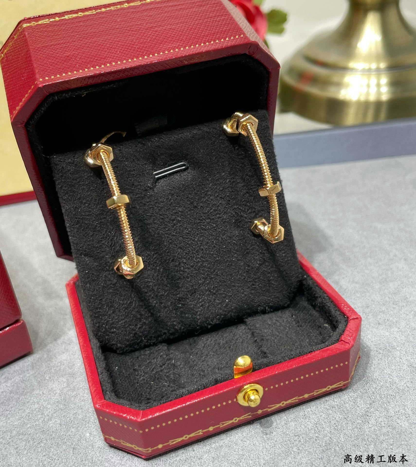 Ca*t*er screw earrings