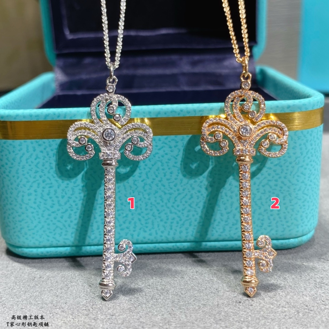 T*f*ny & co. heart key necklace ag925