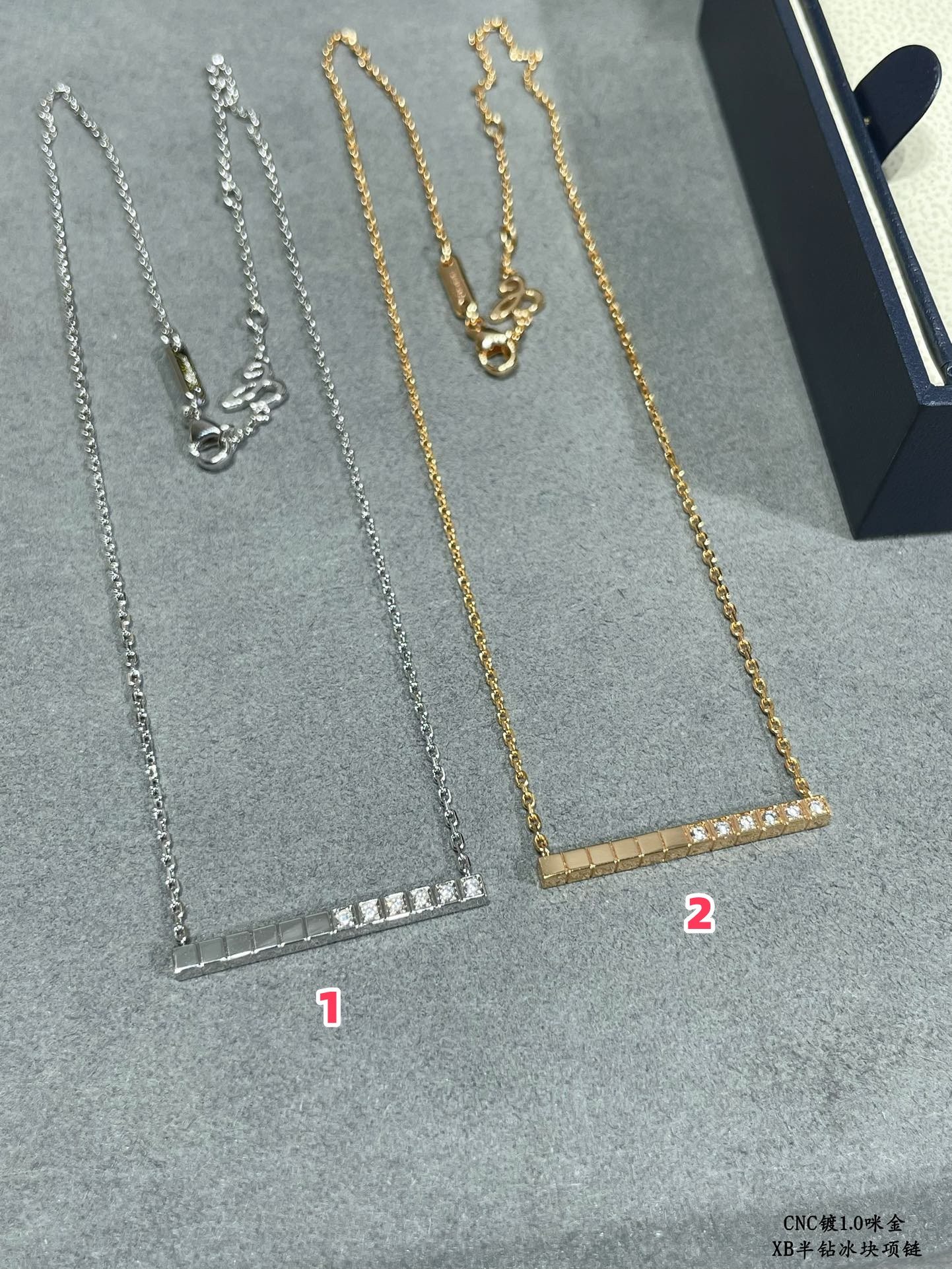 chopard half Di*m*nd ice cube necklace