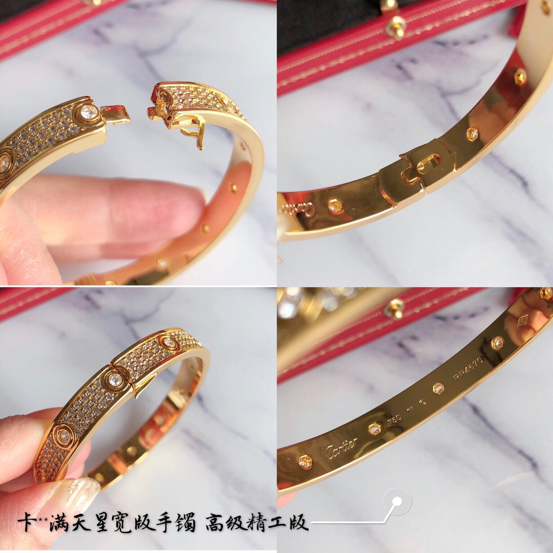 Ca*t*er gypsophila wide bracelet