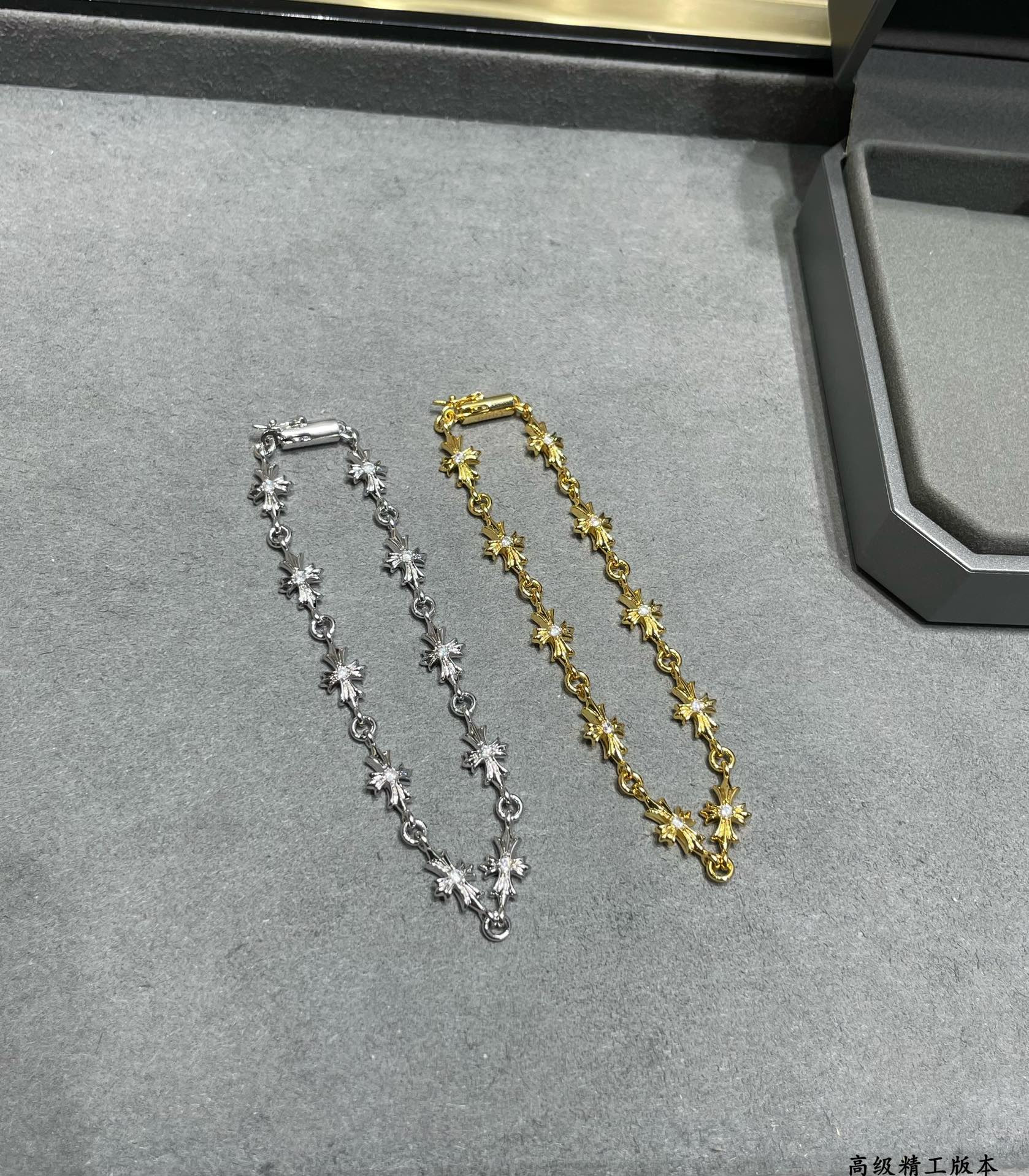 Ch**me He**ts cross bracelet