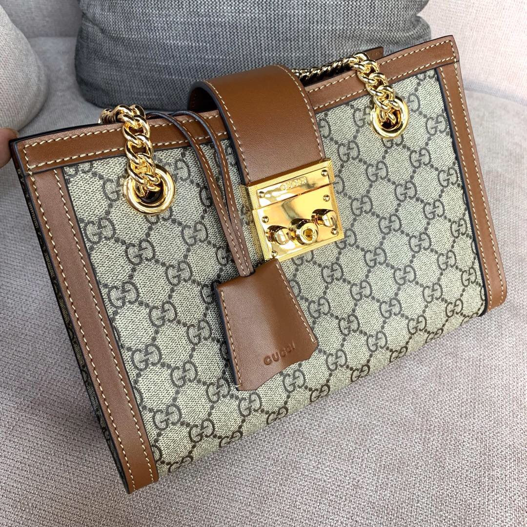 G*u*i padlock small tote 26cm