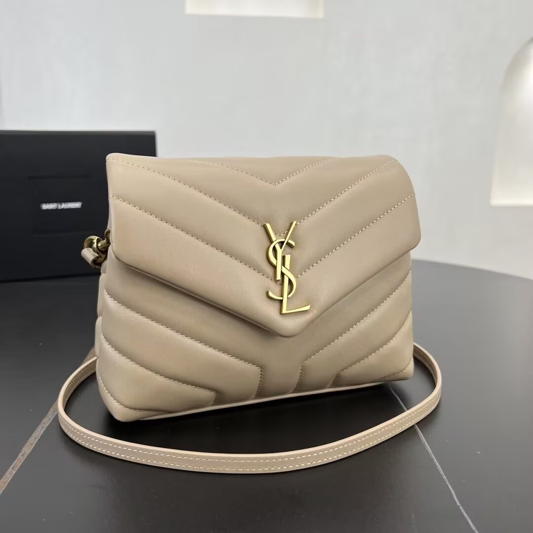 Y*L toy loulou in quilted leather  7.9 x 5.5 x 3 inches