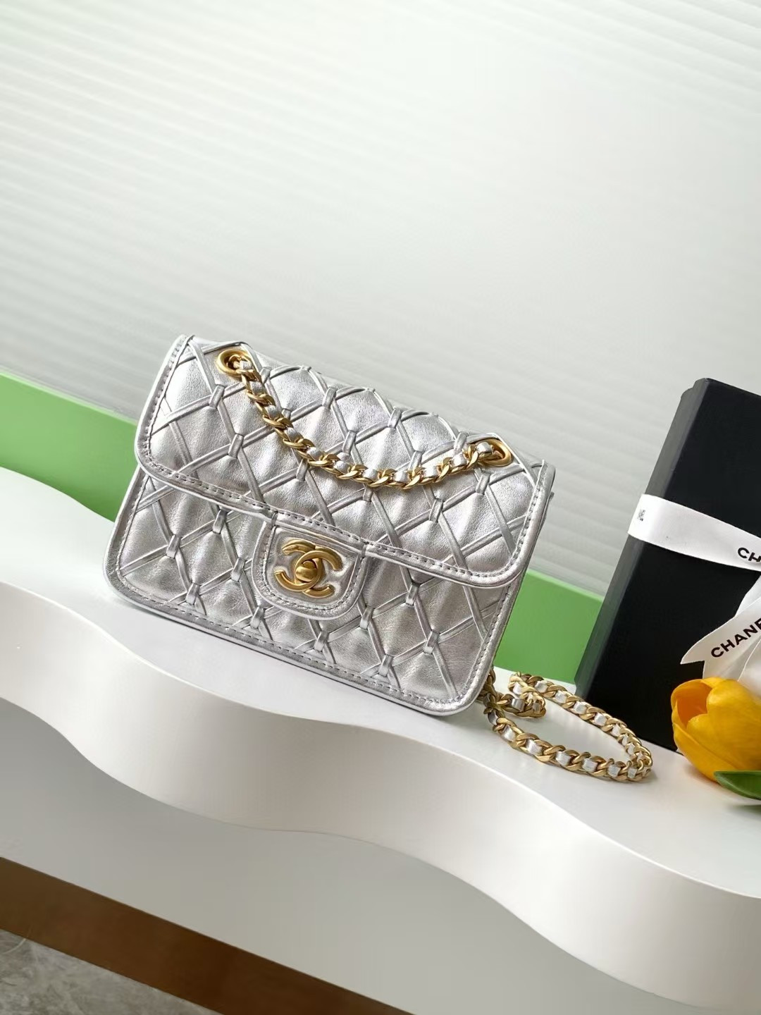 Ch*el mini flap bag 13x19x5.5cm as4797