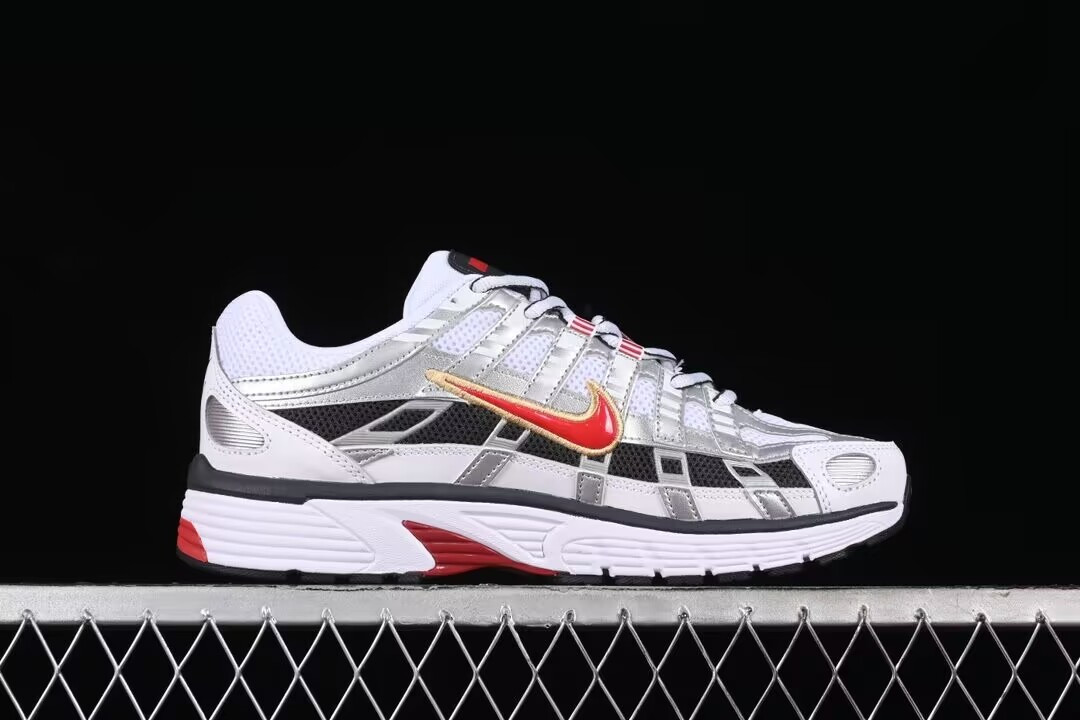 UA Nike P-6000 White Gold Red