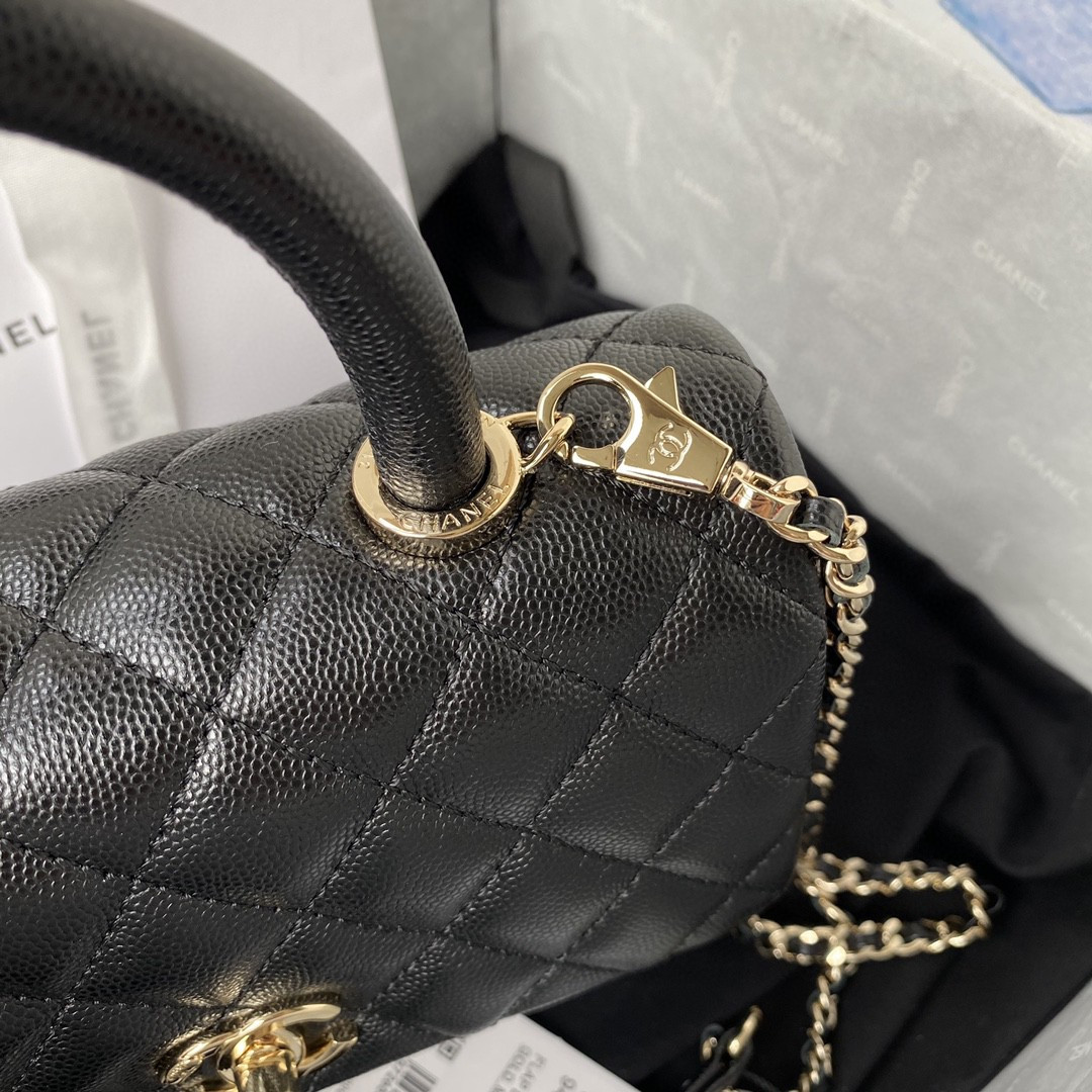 Ch*el coco handle bag a92990 24x14x10cm