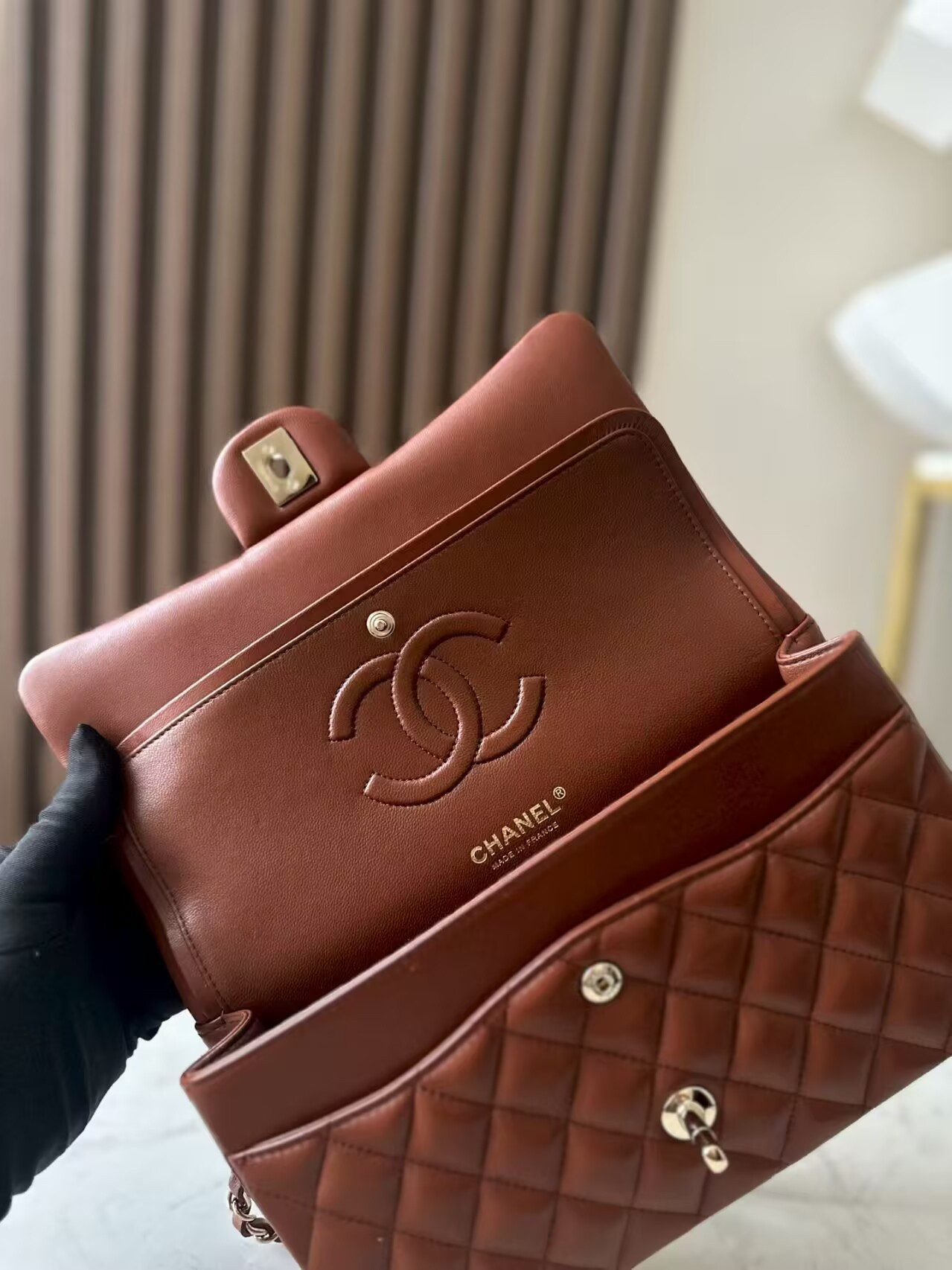 Ch*el classic flap handbag cf 25x15x6cm