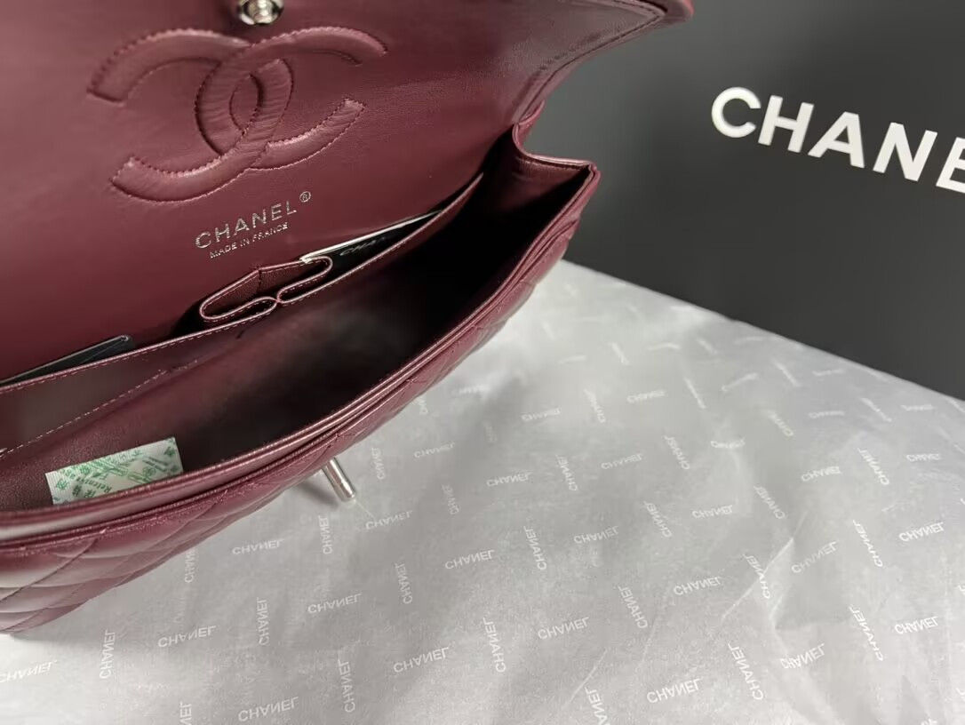 Ch*el classic 11.12 handbag 15.5 × 25.5 × 6.5 cm