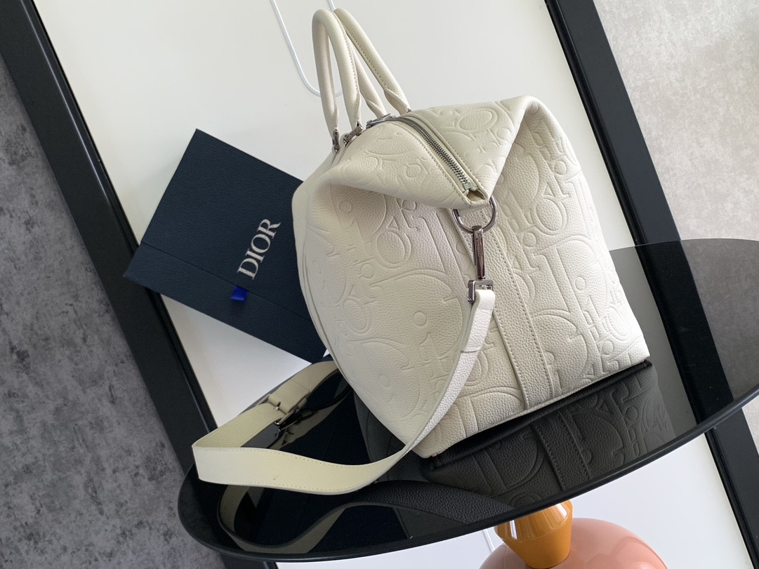 D*or weekender 40 beige D*or gravity leather and beige grained calfskin 57.5 x 34.5 x 22 cm