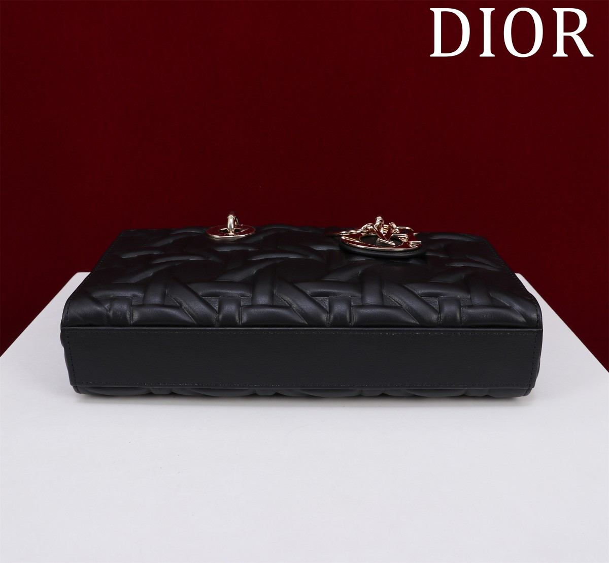 D*or medium lady d-joy bag latte graphic cannage 26 x 13.5 x 5 cm