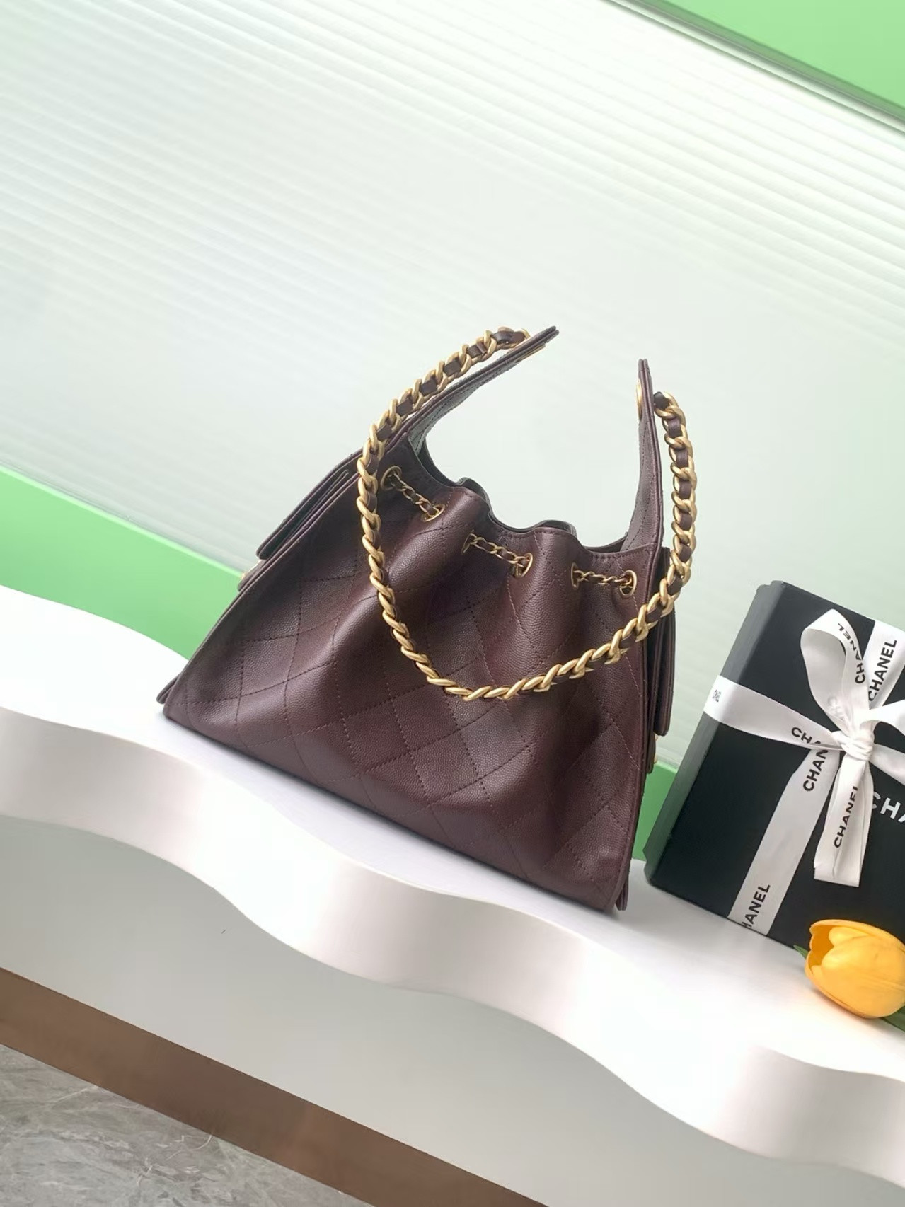Ch*el 25c bucket bag 26x30x14cm