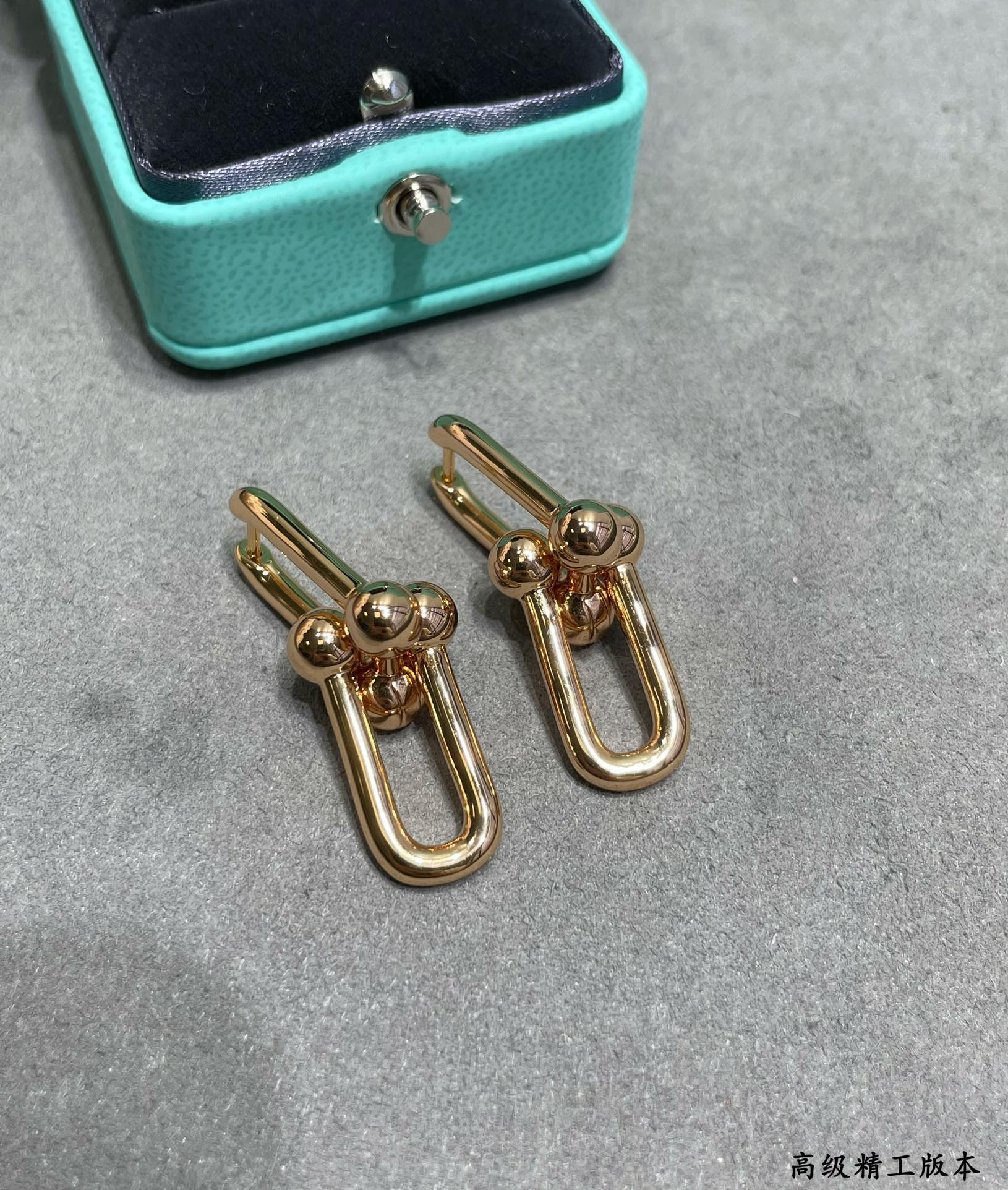 T*f*ny & co. polished stirrup double hoop earrings