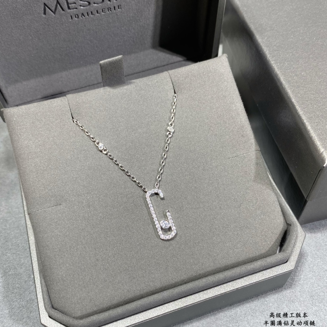 messika semi-hoop full Di*m*nd moving necklace