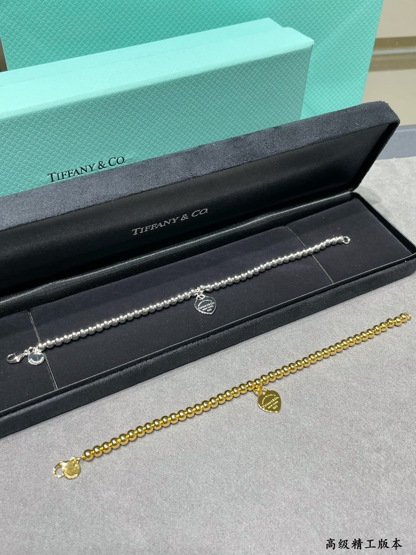 t*f*ny & co. beads & He**ts bracelet ag925