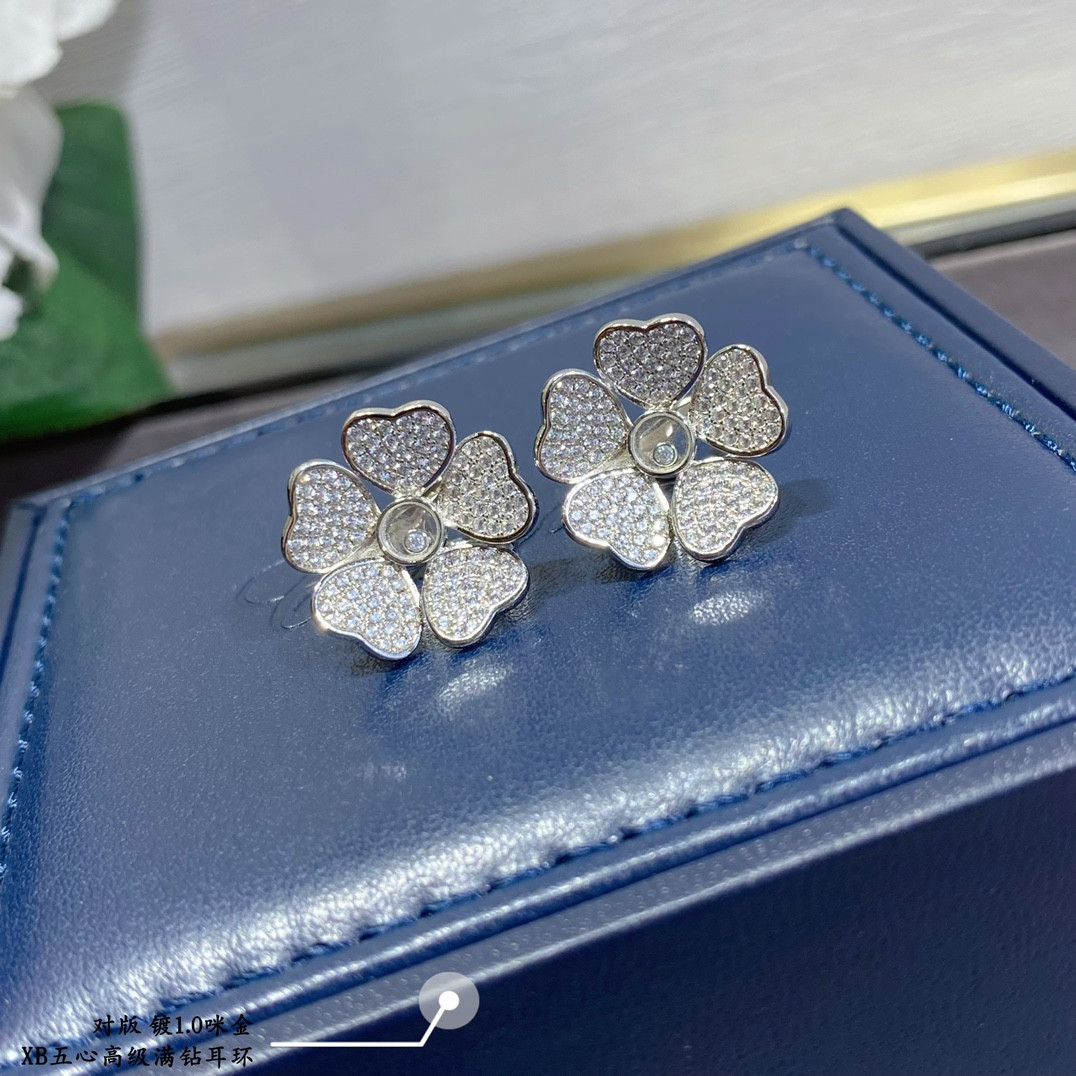 chopard five He**ts full di*m*nd earrings
