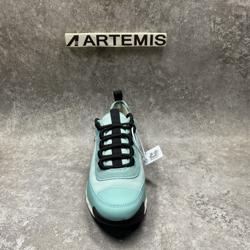 Ch*el pre-owned cloth trainers in green
