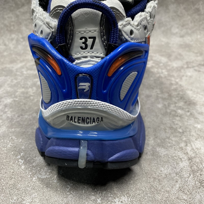Ba*len*cia*ga graffiti runner sneaker in blue