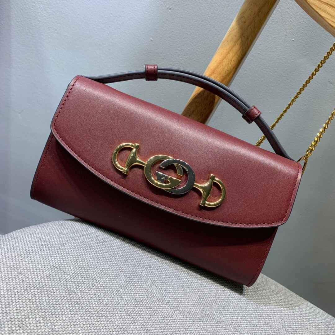 G*u*i zumi smooth leather mini bag