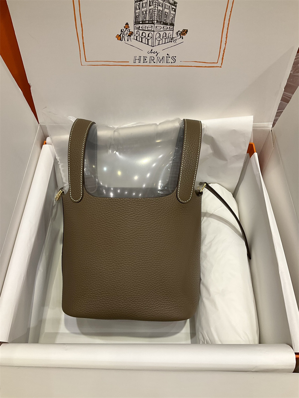 H**me5 picotin 18cm elephant gray without original box