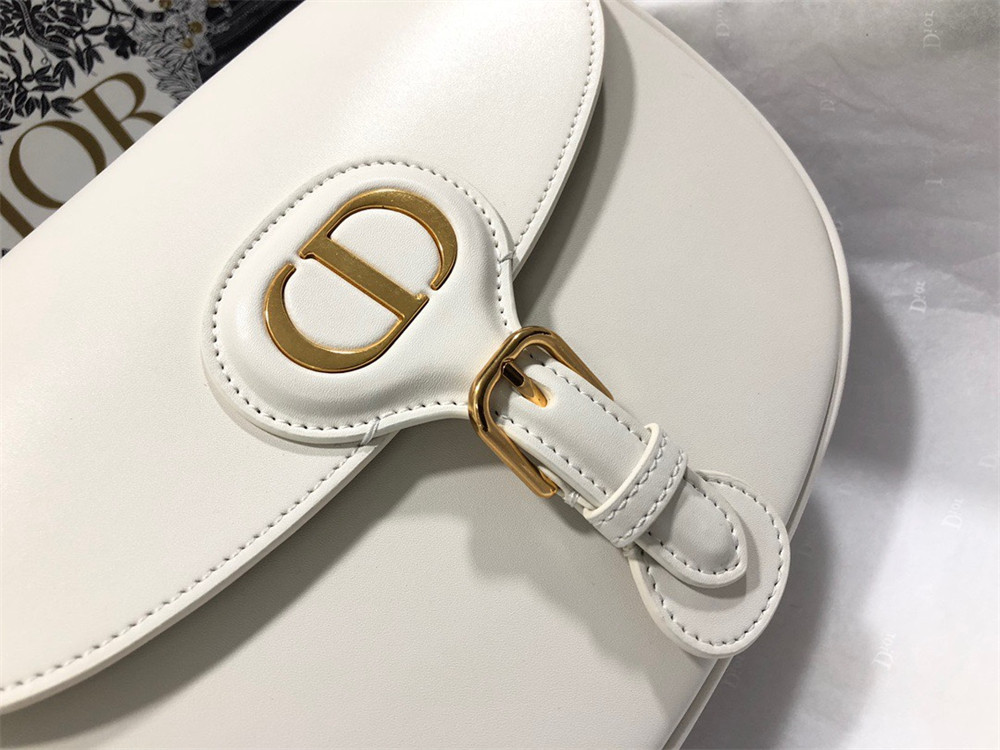 medium D*or bobby bag latte box calfskin