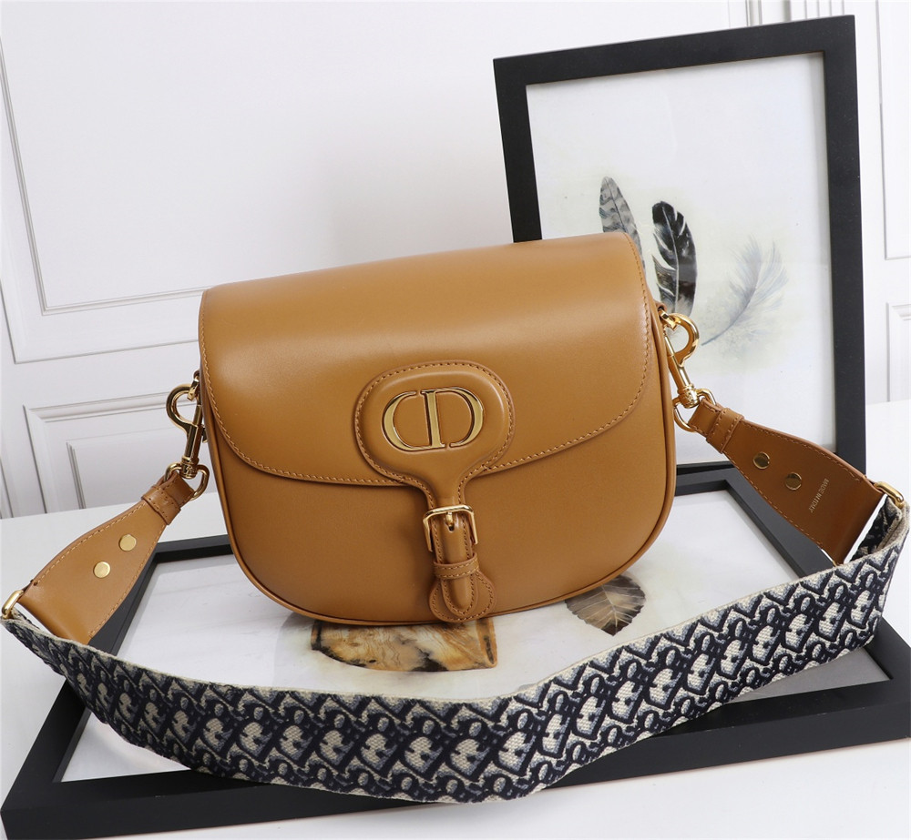 large D*or bobby bag caramel box calfskin