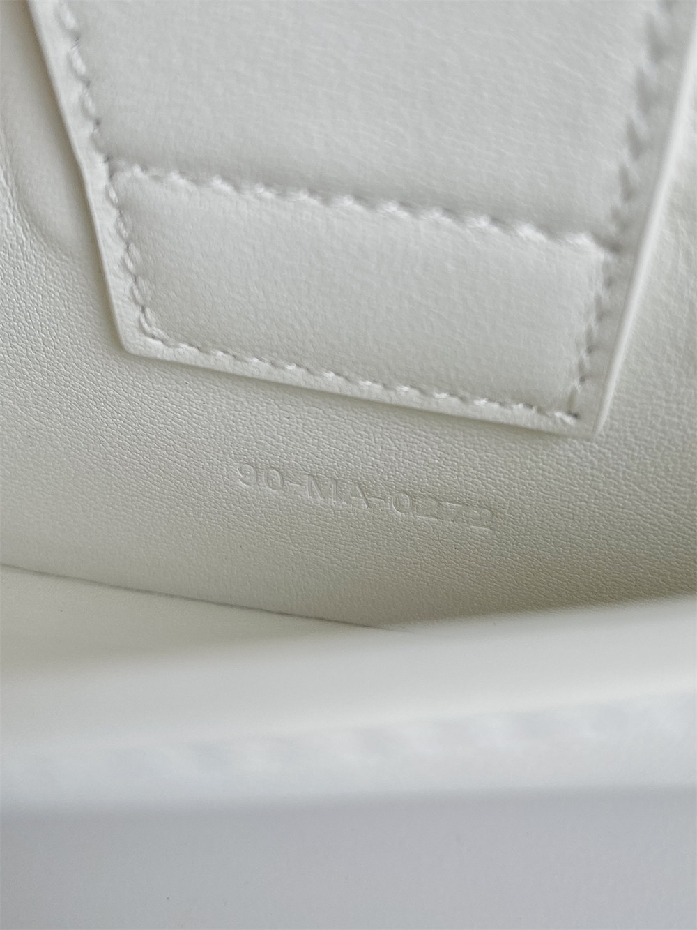 D*or 30 montaigne east-west bag with chain latte calfskin 21 x 12 x 6 cm / 8.5 x 4.5 x 2.5 inches