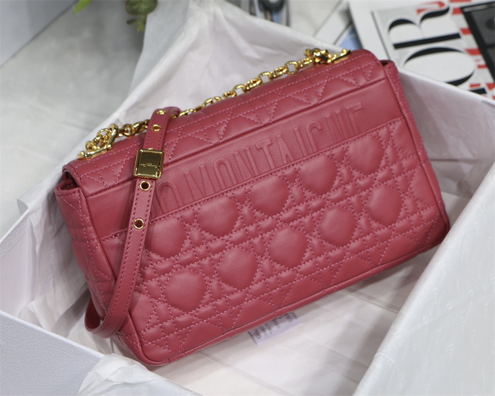 medium d*or caro bag S*pple cannage calfskin 25.5 x 15.5 x 8 cm