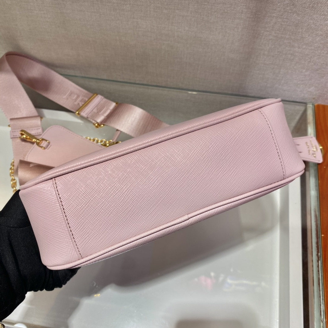 Pra*a re-edition 2005 saffiano leather bag pink