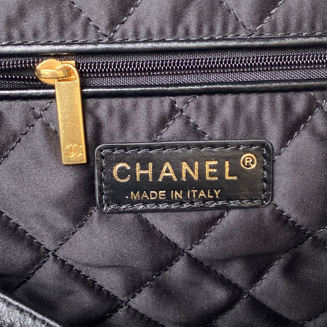 Ch*el 22 small handbag velvet black 13.7×14.4×2.7 in