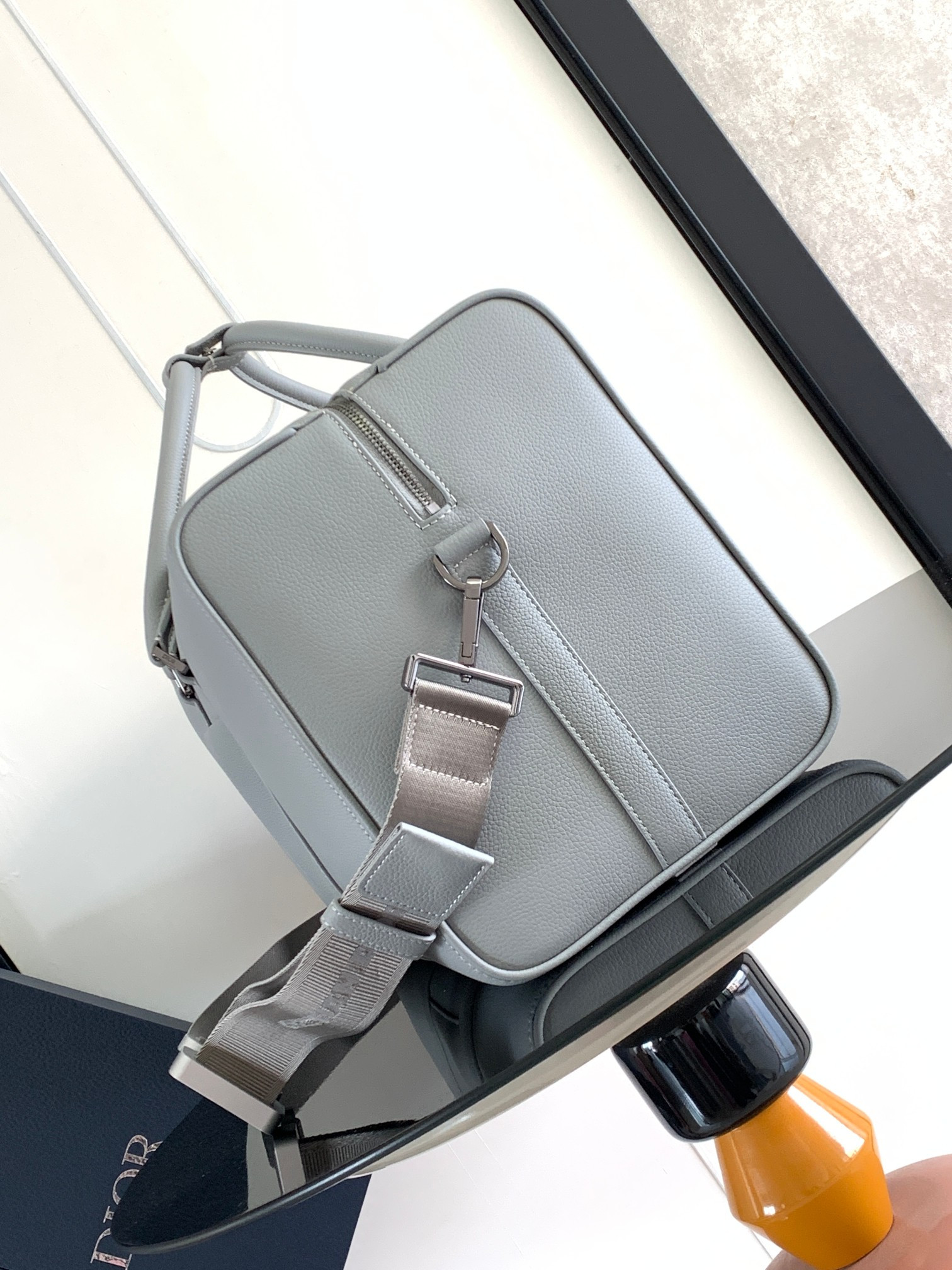 D*or lingot bag all gray 50 x 25 x 21.5 cm