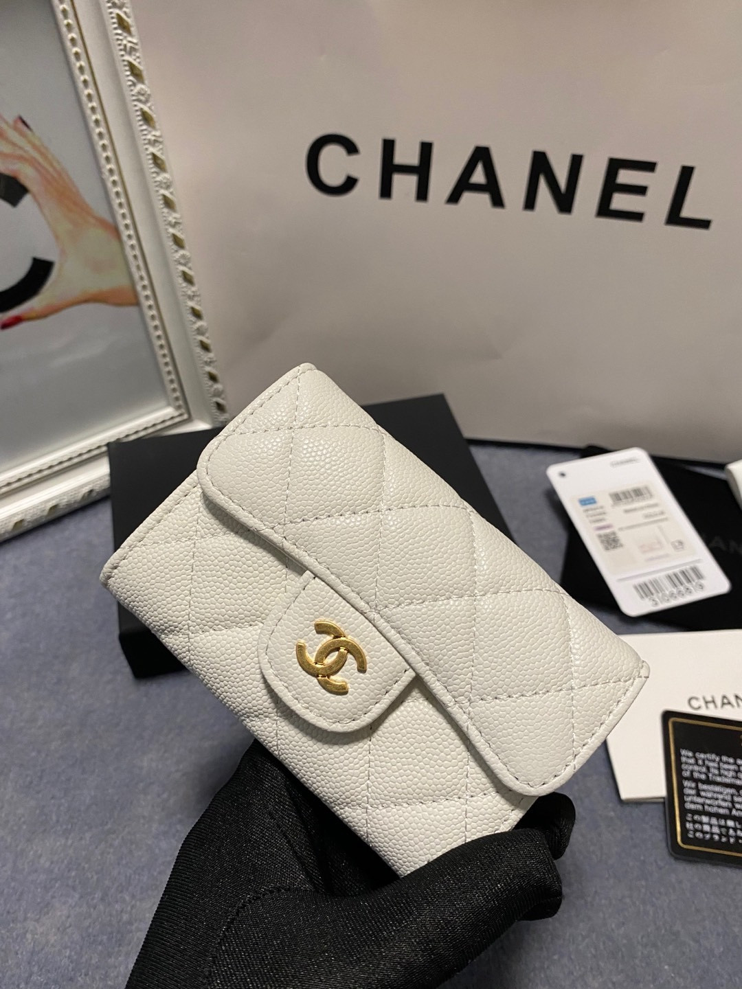 Ch*el card holder 11.3 x 7.5 x 2.5 cm