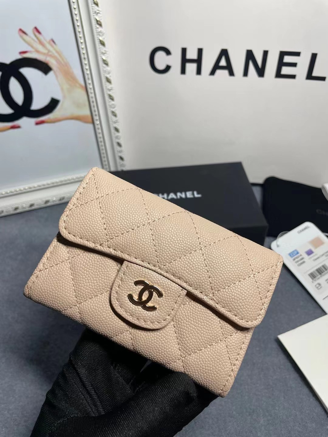 Ch*el card holder 11.3 x 7.5 x 2.5 cm