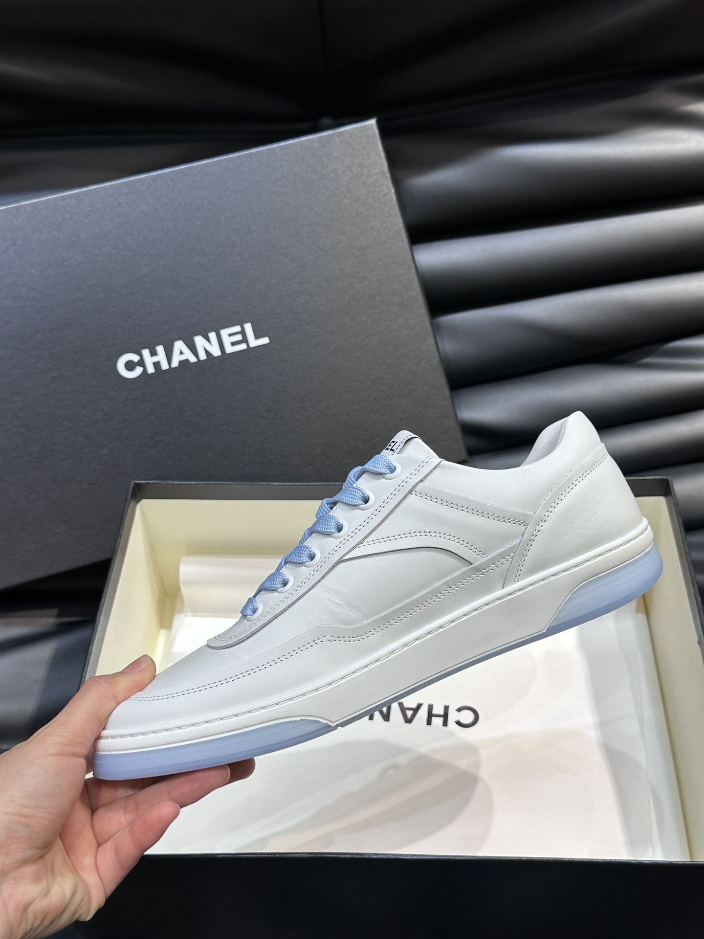 ua Ch*el sneaker calfskin