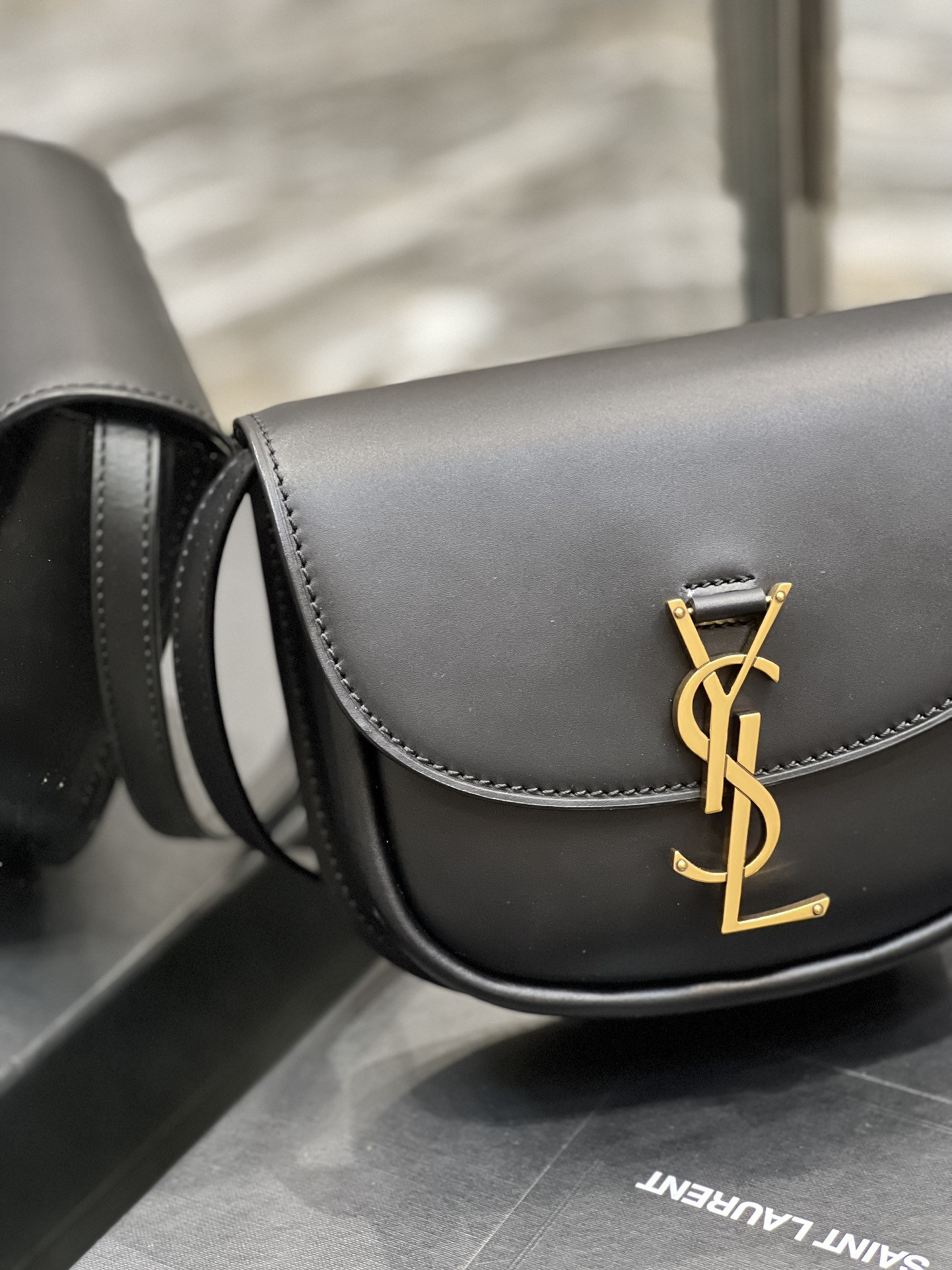 Y*L kaia small satchel in smooth leather 7.2 x 6.1 x 2.1 inches