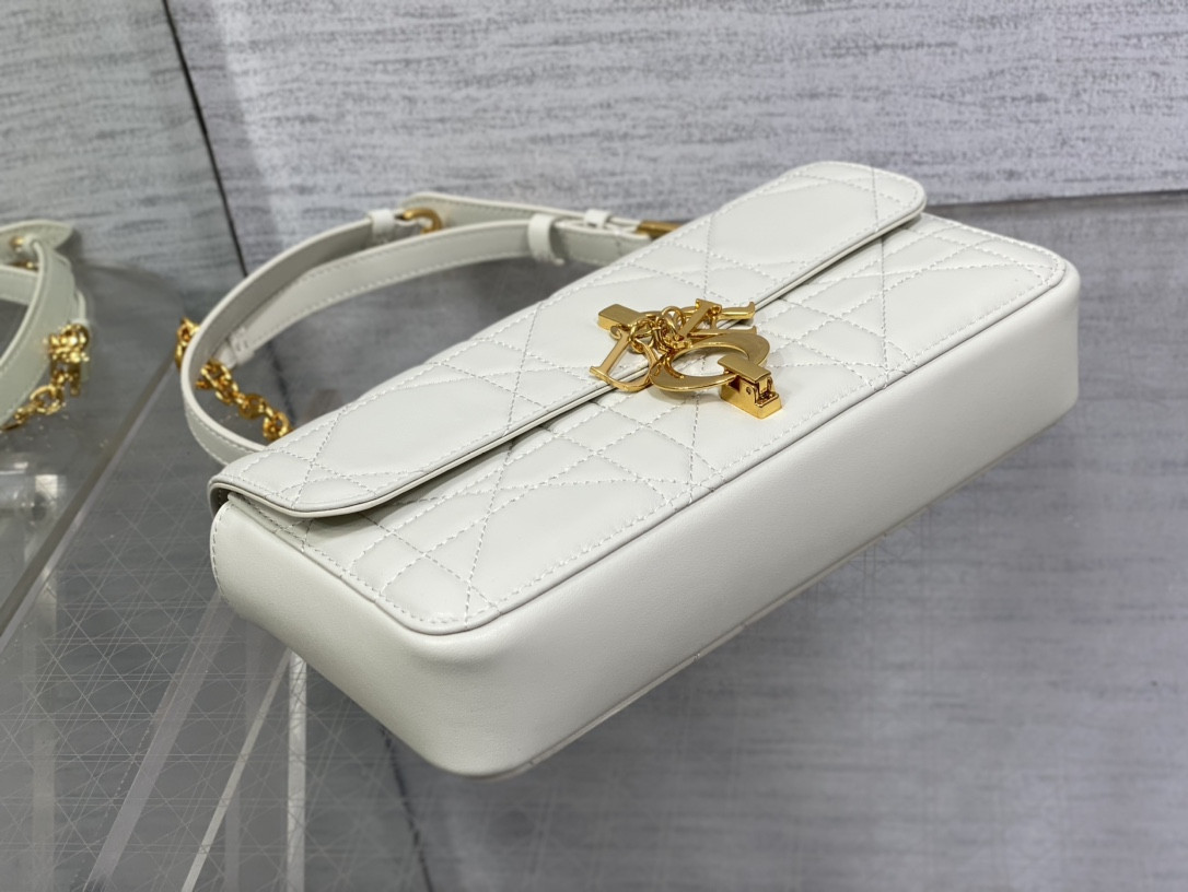 D*or mini D*or ange bag latte macrocannage calfskin 20 x 12 x 5 cm