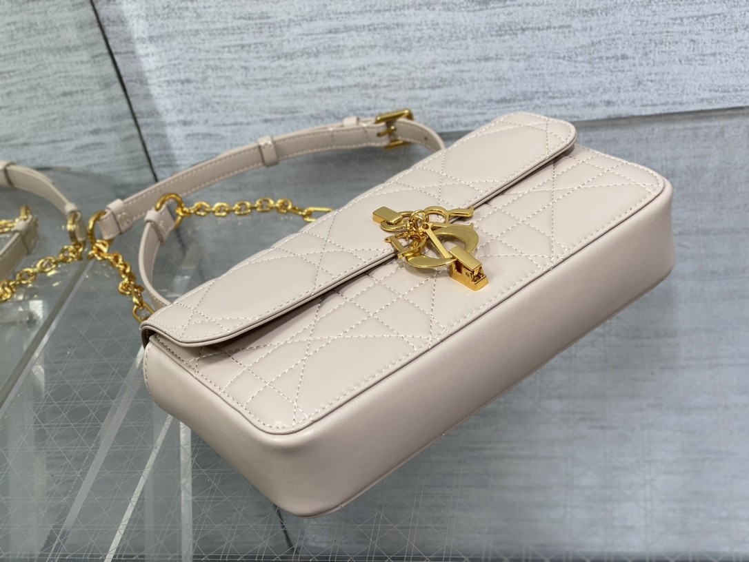 D*or mini D*or ange bag pink macrocannage calfskin 20 x 12 x 5 cm
