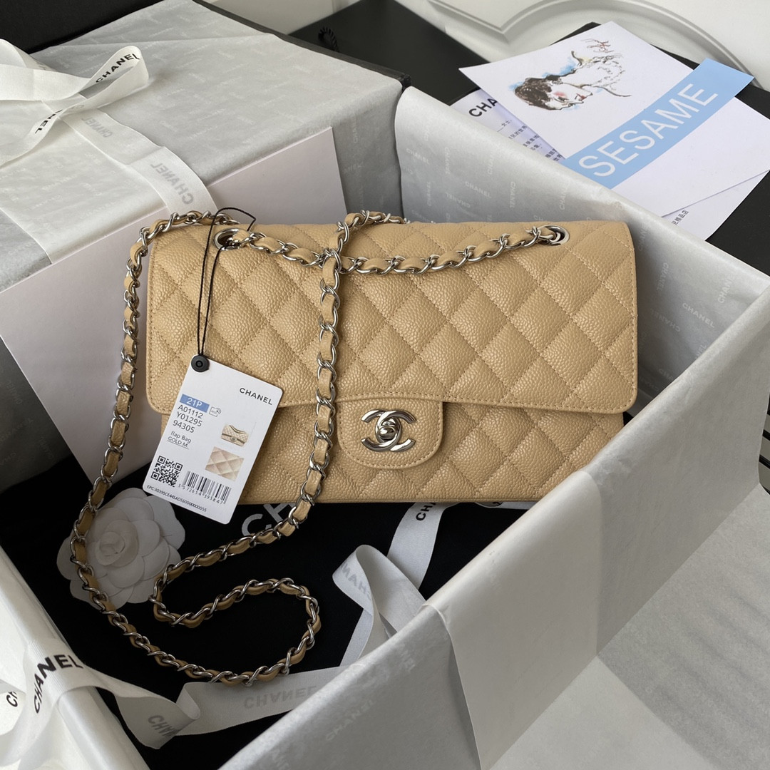 Ch*el classic flap bag 15.5×25.5×6.5cm