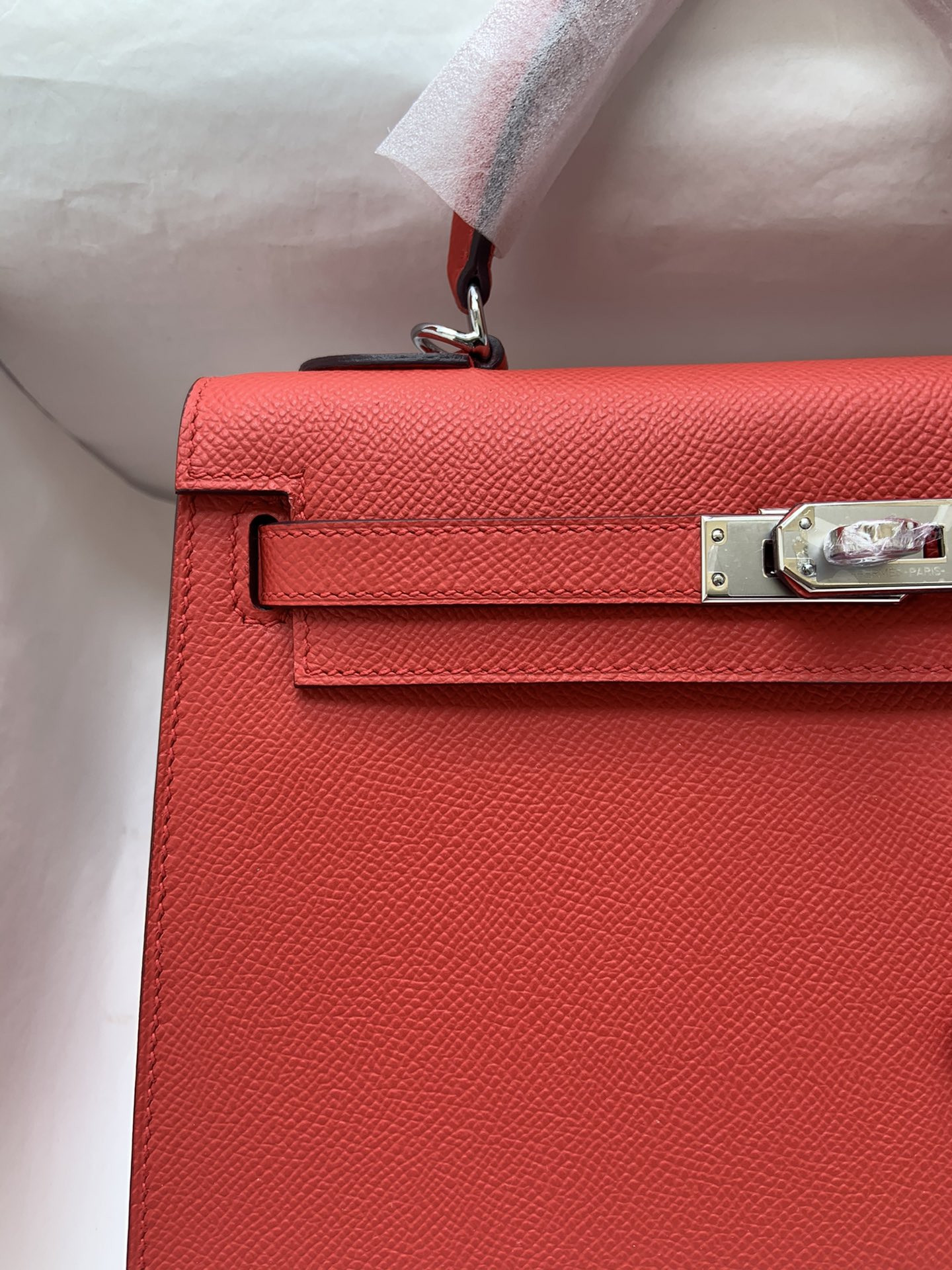 HERMÈS Kelly Silver-tone Hardware 25 28