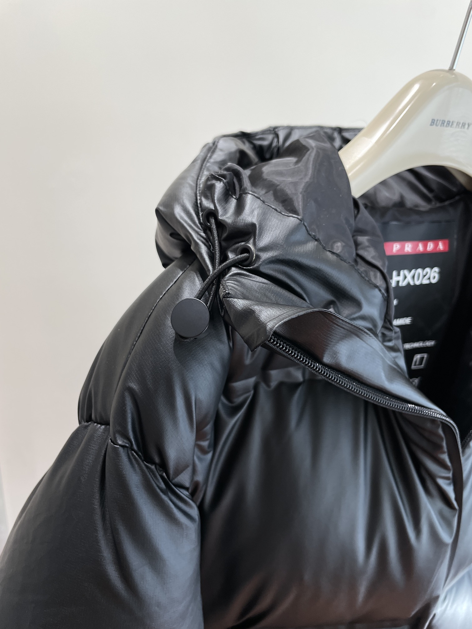 Pra*a light re-nylon hooded puffer jacket