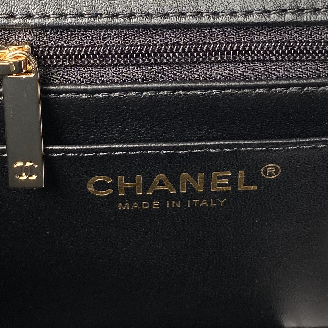 Ch*el 24a mini classic handbag 12 × 20 × 6 cm