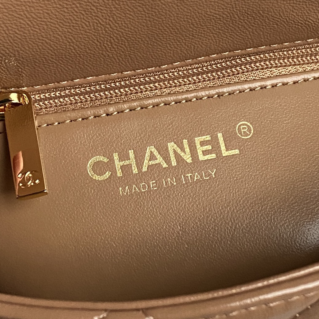 Ch*el mini flap bag with top handle 14×19×8.5cm