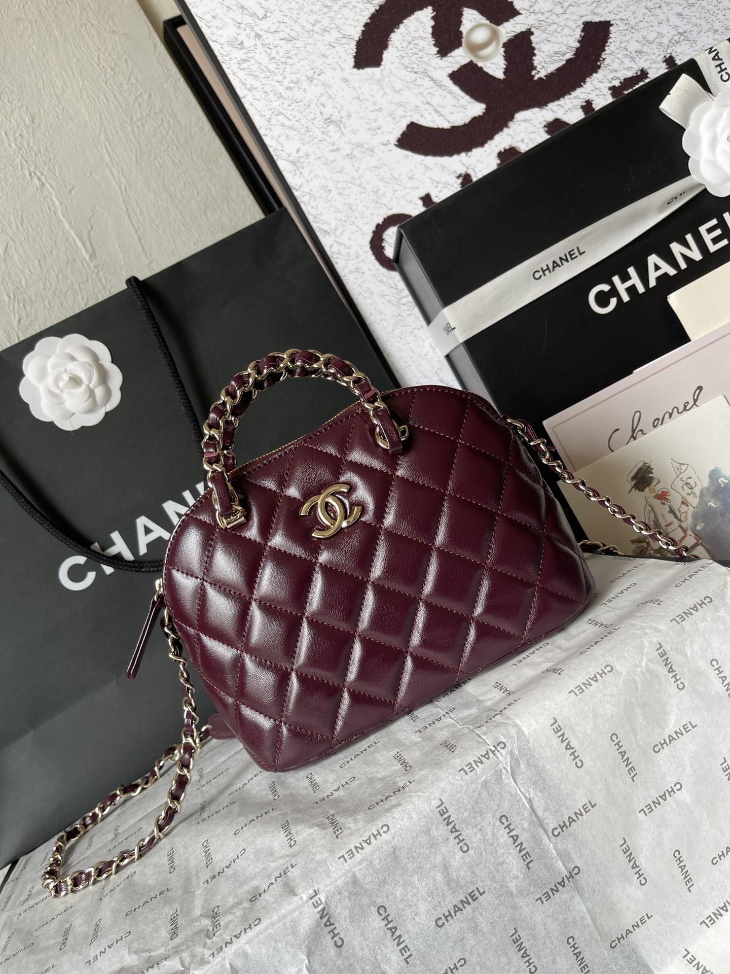 Ch*el small shopping bag 15x20x6cm