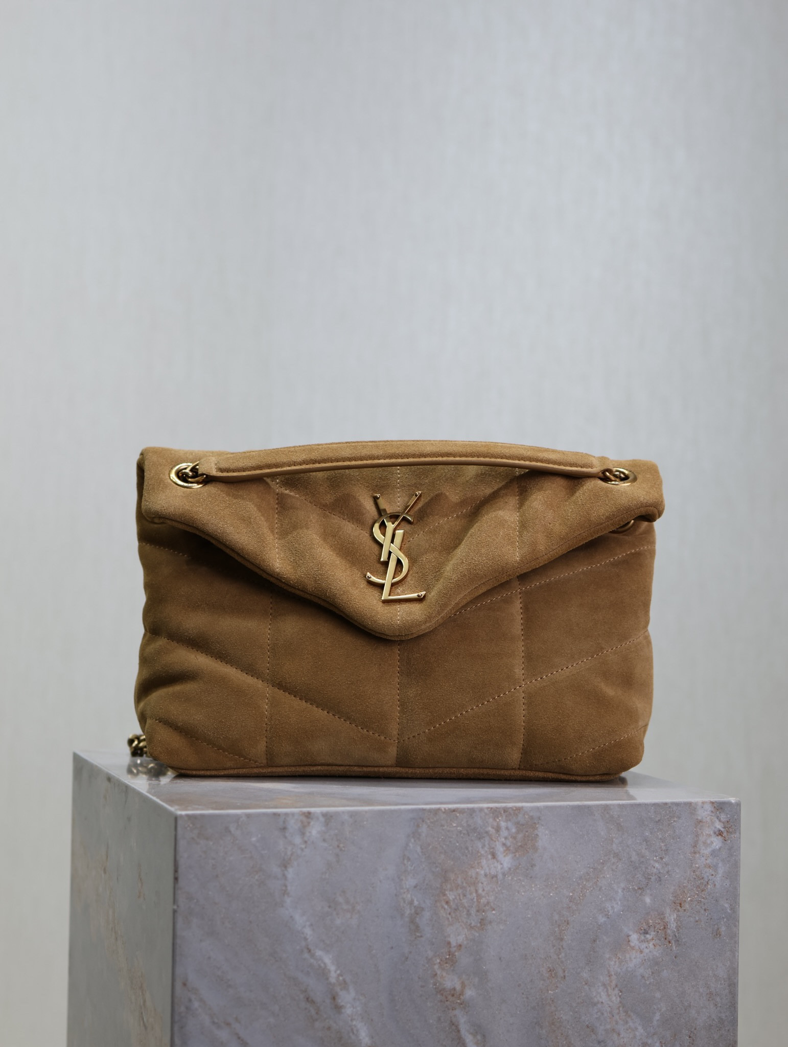 Y*L loulou small puffer (suede)  29 x 17 x 11cm