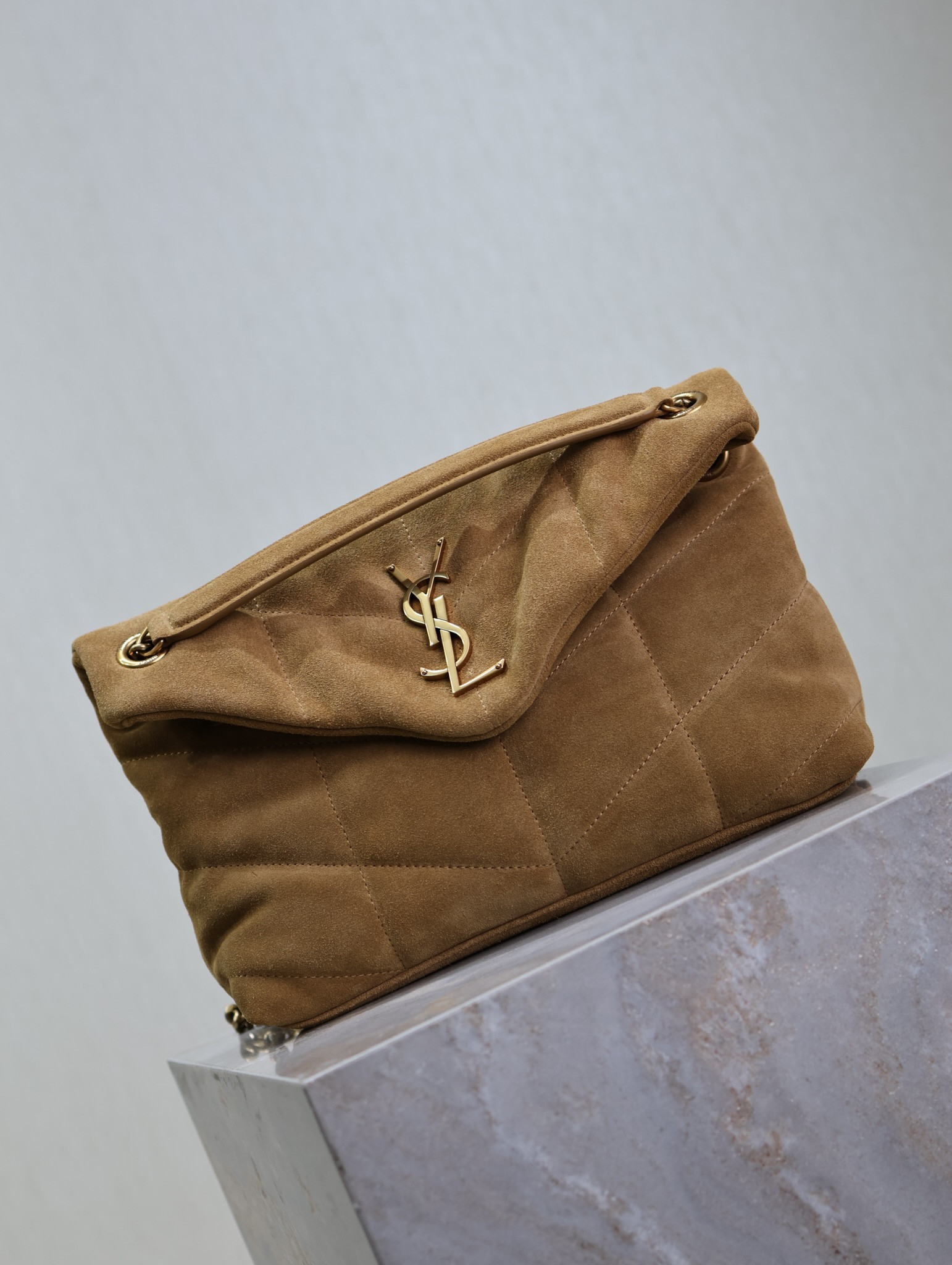 Y*L loulou small puffer (suede)  29 x 17 x 11cm