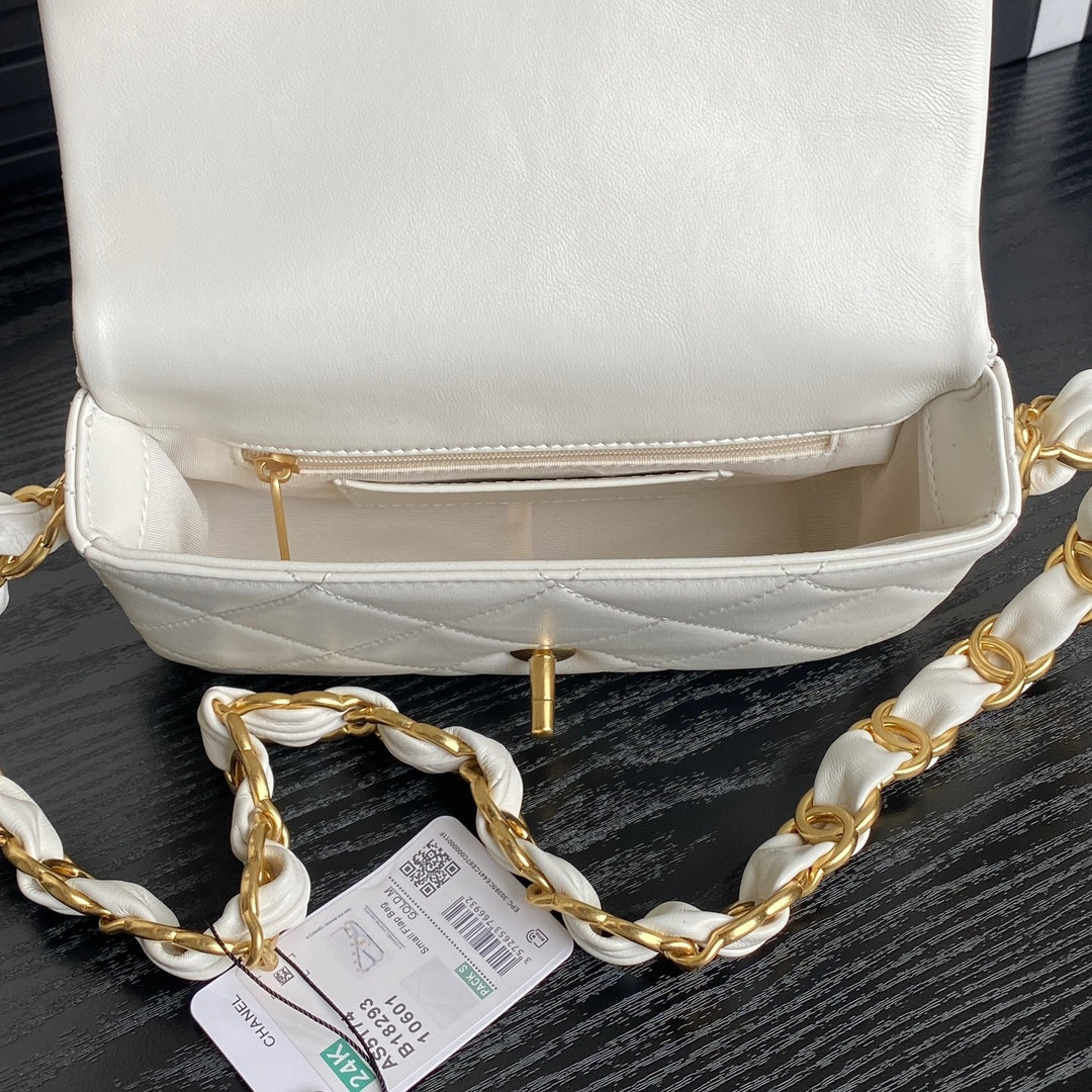 Ch*el fall-winter 2024-25 small flap bag 13x21x7cm